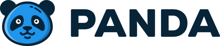 Das PANDA Logo besteht aus einer Panda Ikone links und die PANDA Wortmarke.