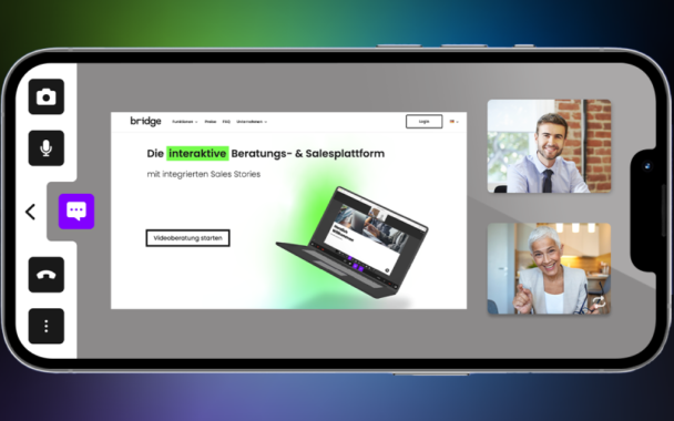 Die Bridge App geöffnet auf dem Handy Screen